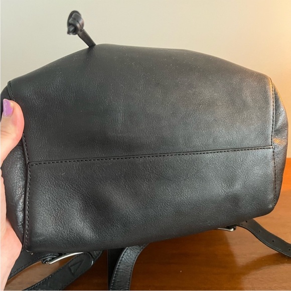 Frye Olivia Black Leather Backpack - Picture 6 of 12